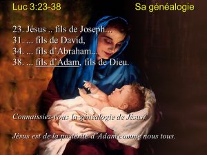 La généalogie de Jésus (Lc 3,23-38)