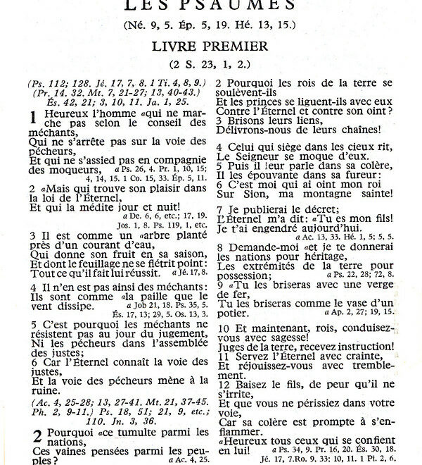 Beauté des Psaumes